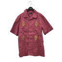 【中古】SUBCIETY 半袖キューバシャツ ピンク サイズ:L 【310325】(サブサエティ)