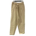 【中古】ARCHIDOUBLE WEAVE FRINGE PANTS イージーパンツ AW22-A2 ベージュ サイズ:SIZE M【価格見直し】