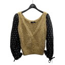 【中古】UNDERCOVER シアースリーブカーディガン ブラック×ゴールド サイズ:1 【010425】(アンダーカバー)