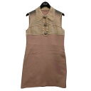 【中古】MIU MIU 16SS ノースリーブワンピース ピンク サイズ:42 【010425】(ミュウミュウ)