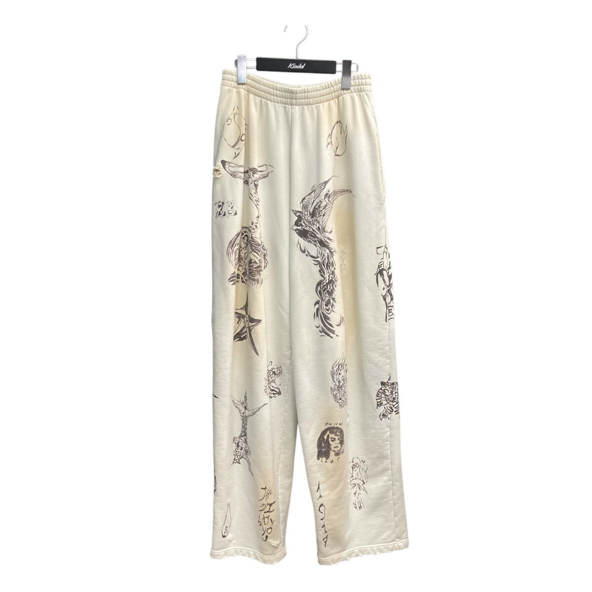 【中古】BALENCIAGA24SS Graffiti Baggy Sweat Pants スウェットパンツ 787357 TQVK1 ホワイト サイズ：S【価格見直し】