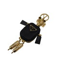 【中古】PRADA Robot Re-Nylon ロボットチャームキーホルダー ブラック 【020425】(プラダ)