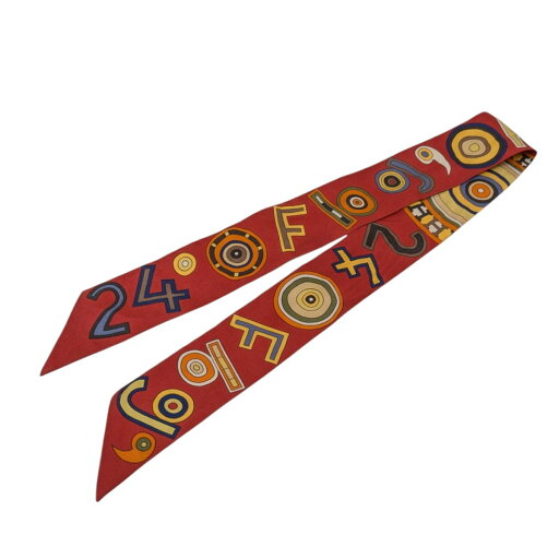 【中古】HERMES ツイリースカーフ オレンジ 【020425】(エルメス) 【中古】HERMES ツイリースカーフ オレンジ 【020425】(エルメス)