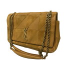 【中古】Saint Laurent Paris 【JAMIE 】 YSLロゴダブルチェーンショルダーバッグ マスタード 【020425】(サンローランパリ)
