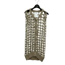 【中古】Maison Margiela メッシュ編みニットロングベスト 01PR/2012/1755-201201 ベージュ サイズ:M 【040425】(メゾ...