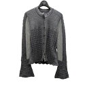 【中古】mame kurogouchi Openwork Pattern Knitted Cardigan パターンカーディガン グレー サイズ:1 【0404...