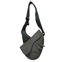 【中古】DIOR レザーサドルバッグ グレー サイズ:- 【040425】(ディオール)