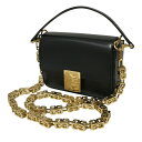 【中古】GIVENCHY レザーチェーンショルダーバッグ ブラック 【060425】(ジバンシィ)