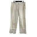 【中古】CHANEL レース切替パンツ ホワイト サイズ:36 【070425】(シャネル)