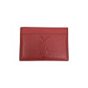 【中古】Yves Saint Laurent カードケース YS-110R レッド 【090425】(イヴサンローラン)