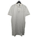 【中古】PRADA トライアングルロゴピケロングポロシャツ ホワイト サイズ:L 【090425】(プラダ)