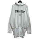 【中古】DSQUARED223AW ロングパーカー ホワイト サイズ:XS【価格見直し】