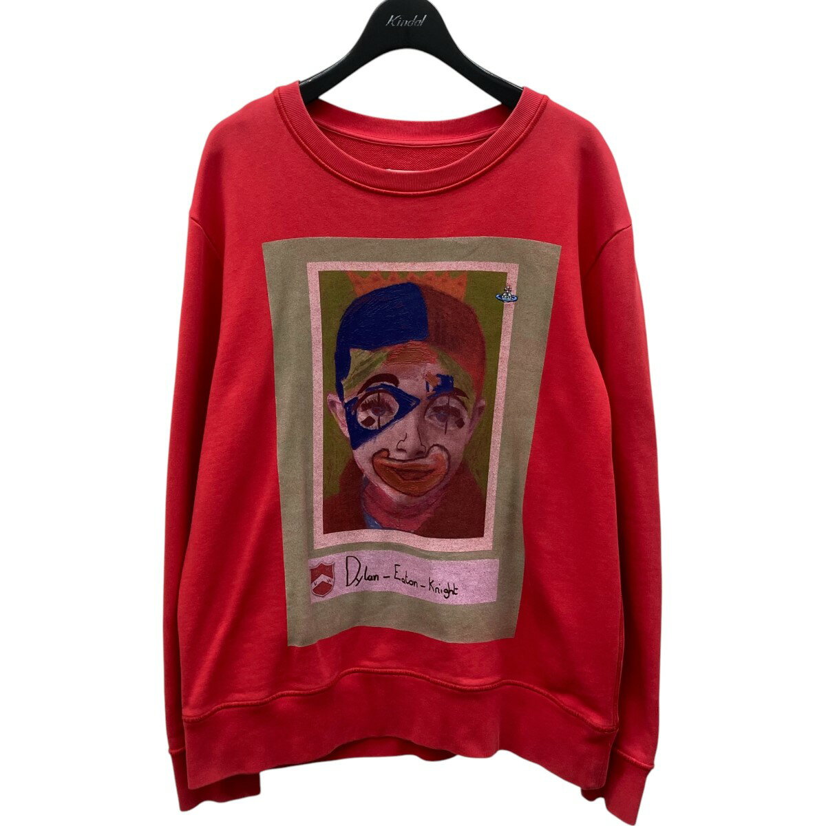 【中古】Vivienne Westwood ディランプリントスウェットシャツ S25GU0095 S25344 レッド サイズ:S 【100425】(ヴィヴィアンウエストウッド)