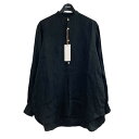 【中古】MAATEE&SONS リネンプルオーバーシャツ MT3103-0605B ブラック サイズ:1 【100425】(マーティーアンドサンズ)