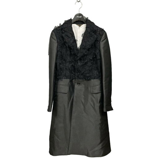 【中古】COMME des GARCONS23SSレースデザインロングジャケット ブラック サイズ:S【価格見直し】 【中古】COMME des GARCONS23SSレースデザインロングジャケット ブラック サイズ:S【価格見直し】