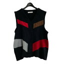 【中古】Kiko Kostadinov NASH INTARSIA VEST ニットベスト ブラック×レッド サイズ:48 【110425】(キココスタディノフ...