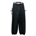 【中古】pelleq キルティングパンツ ブラック サイズ:36 【120425】(ペレック)