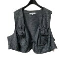 【中古】SASQUATCHfabrix. 23SS DRAWSTRING PK VEST 巾着ポケット付ベスト 23SS GOA 005 グレー サイズ:L 【...