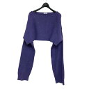 【中古】URU 23AW クロップドニット 23FUK07 パープル サイズ:Free 【120425】(ウル)(4)