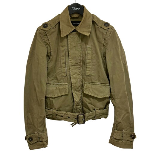 【中古】DSQUARED2ミリタリージャケット カーキ サイズ:46【価格見直し】