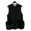 【中古】U-BigウールダブルフェイスボリュームFOXファージレ ブラック サイズ:M【価格見直し】