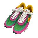 【中古】NIKE×sacai LDV WAFFLE PINE GREEN LDV ワッフル スニーカー BV0073-301 マルチカラー サイズ:27cm 【...