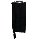 【中古】Yohji Yamamoto pour homme24SS ラップスカート ブラック サイズ:3【価格見直し】