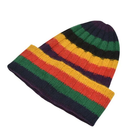 【中古】The Elder Statesman カシミヤラスタボーダーニットキャップ 【130425】(ジ エルダー ステイツマン) 【中古】The Elder Statesman カシミヤラスタボーダーニットキャップ 【130425】(ジ エルダー ステイツマン)
