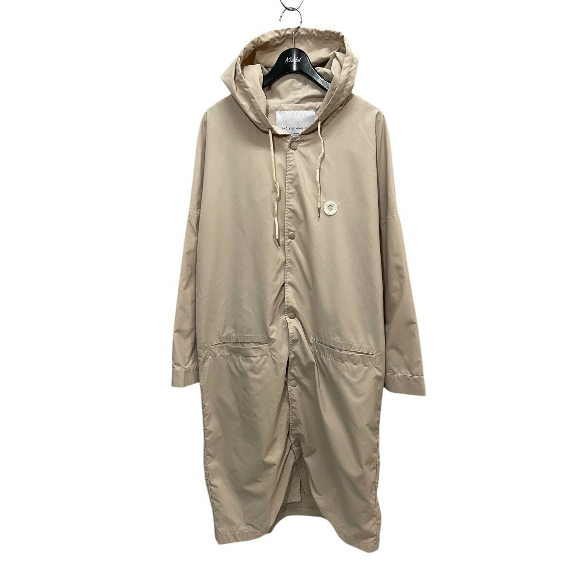 【中古】DROLE DE MONSIEUR ナイロンコート ベージュ サイズ:SM 【140425】(ドロールドムッシュ)
