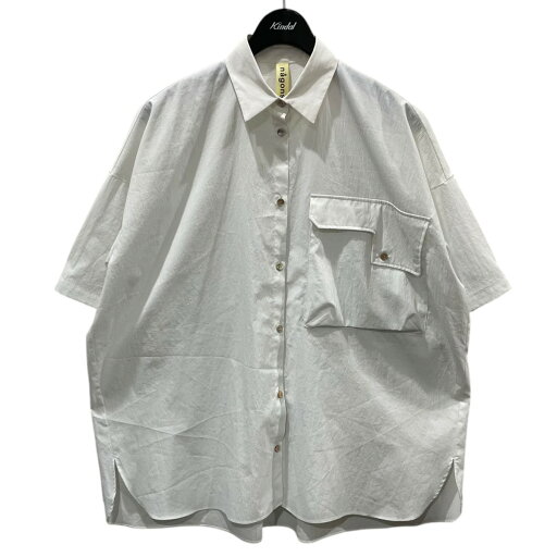 【中古】nagonstans21SS ワイドシルエット半袖シャツ ドライストレッチシャツ 470ES830-0990 ホワイト サイズ:38【価格見直し】 【中古】nagonstans21SS ワイドシルエット半袖シャツ ドライストレッチシャツ 470ES830-0990 ホワイト サイズ:38【価格見直し】