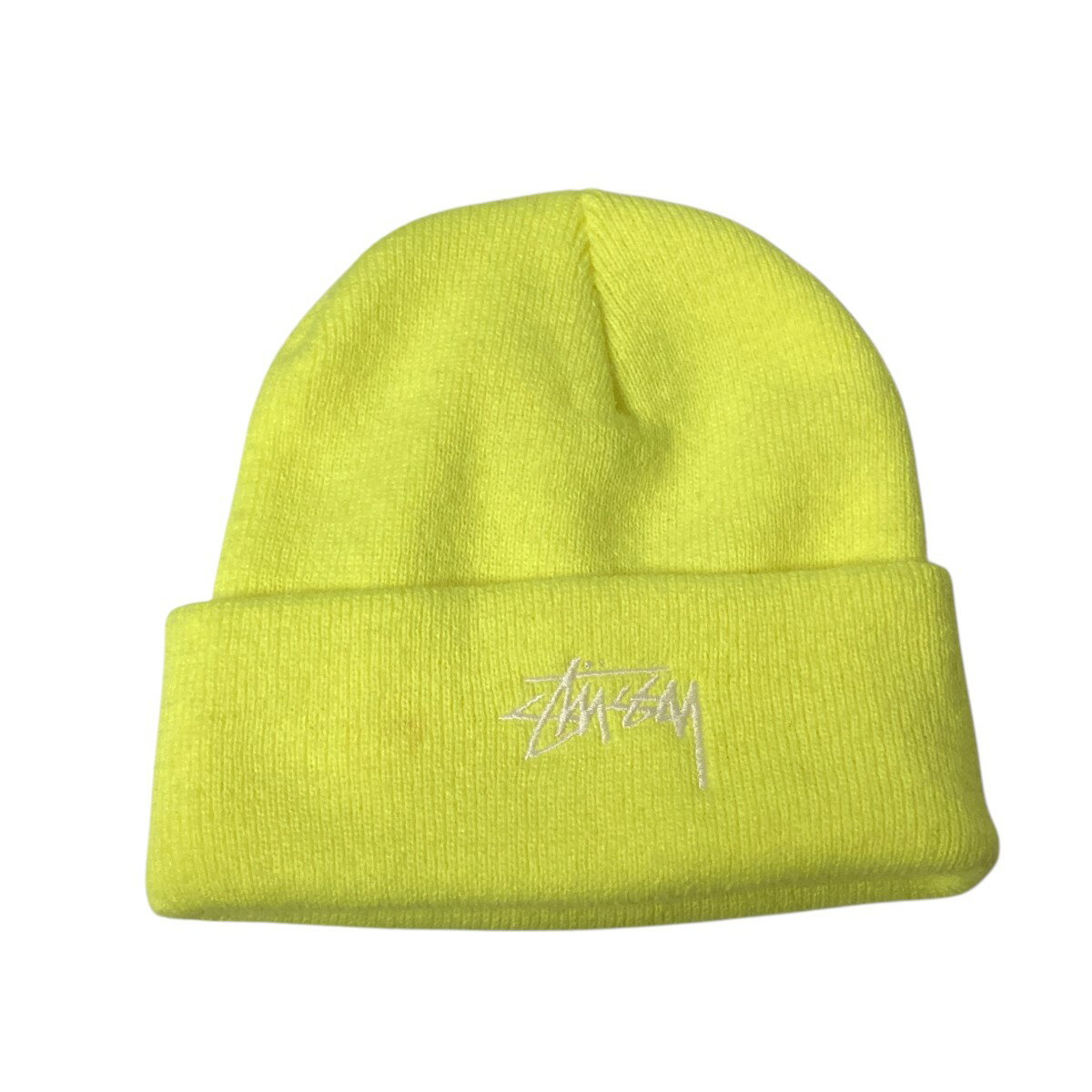 【中古】stussy ニット帽 イエロー サイズ:フリーサイズ 【150425】(ステューシー)
