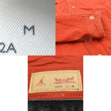 【中古】NIKE JORDAN BRAND×Levis 「Trucker Jacket」 リバーシブルデニムジャケット ブラック×レッド サイズ:M 【200521】(ナイキジョーダンブランド×リーバイス)