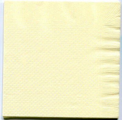 【紙ナプキン】4つ折り紙ナプキン「イエロー」(100枚)