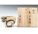 美濃粉引茶碗 横井清秀造 蕪子茶碗 共箱 中古 #22951T