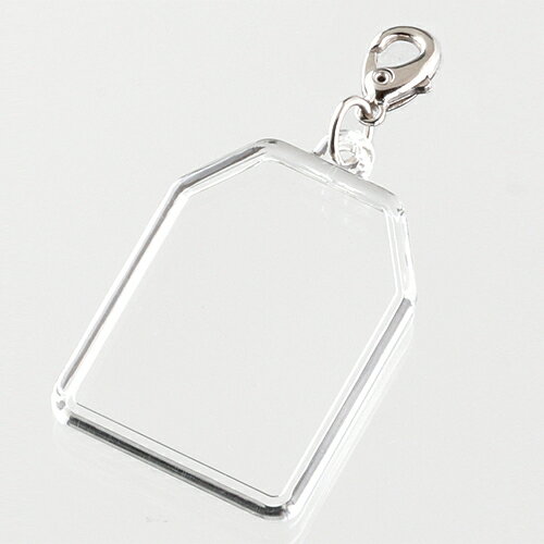 【ハメパチ】自分で作るオリジナル写真キーホルダー 手作りキット 御守形 31x22mm フックホルダー 25個入り　[D:N]