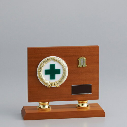 表彰楯(表彰盾) 緑十字 84AT-3412E ★高さ210mm 《#B23》