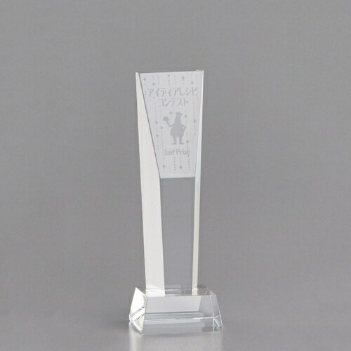【版代別途必要】光学ガラス製トロフィー 84J56-02B ★高さ220mm