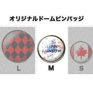 オリジナルドームピンバッジ サイズM ロット数：100〜149個