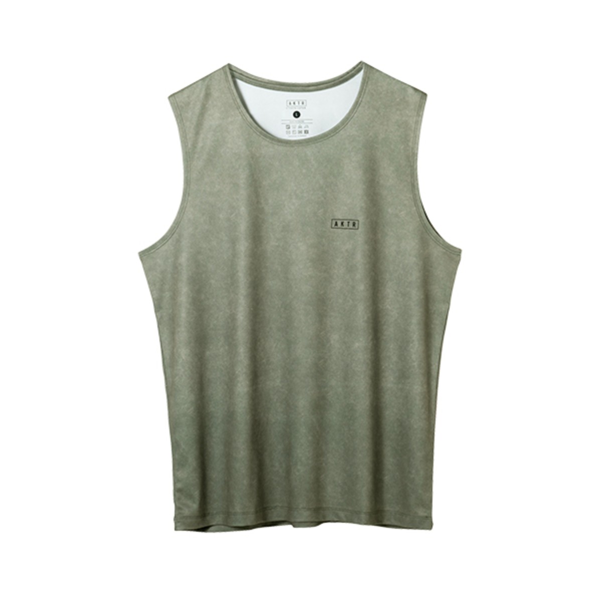 【ラスト1点】【40%OFF】AKTR MOCK GARMENT DYED SLEEVELESS SPORTS TEE(GREEN)(アクター モック ガーメン...