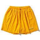 AKTR FADE LOGO SHORT WIDE PANTS(YELLOW)(アクター フェイドロゴショートワイドパンツ)【メンズ】【ショートパンツ】【短パン】【半ズボン】【ハーフパンツ】【バスケ】【22FW】