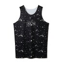 【10%OFF】AKTR SPLASH REVERSIBLE TANK(BLACKxWHITE)(アクター スプラッシュ リバーシブル タンクトップ)【メンズ レディース】【ノースリーブ グラフィック バスケ メッシュ】【23FW】