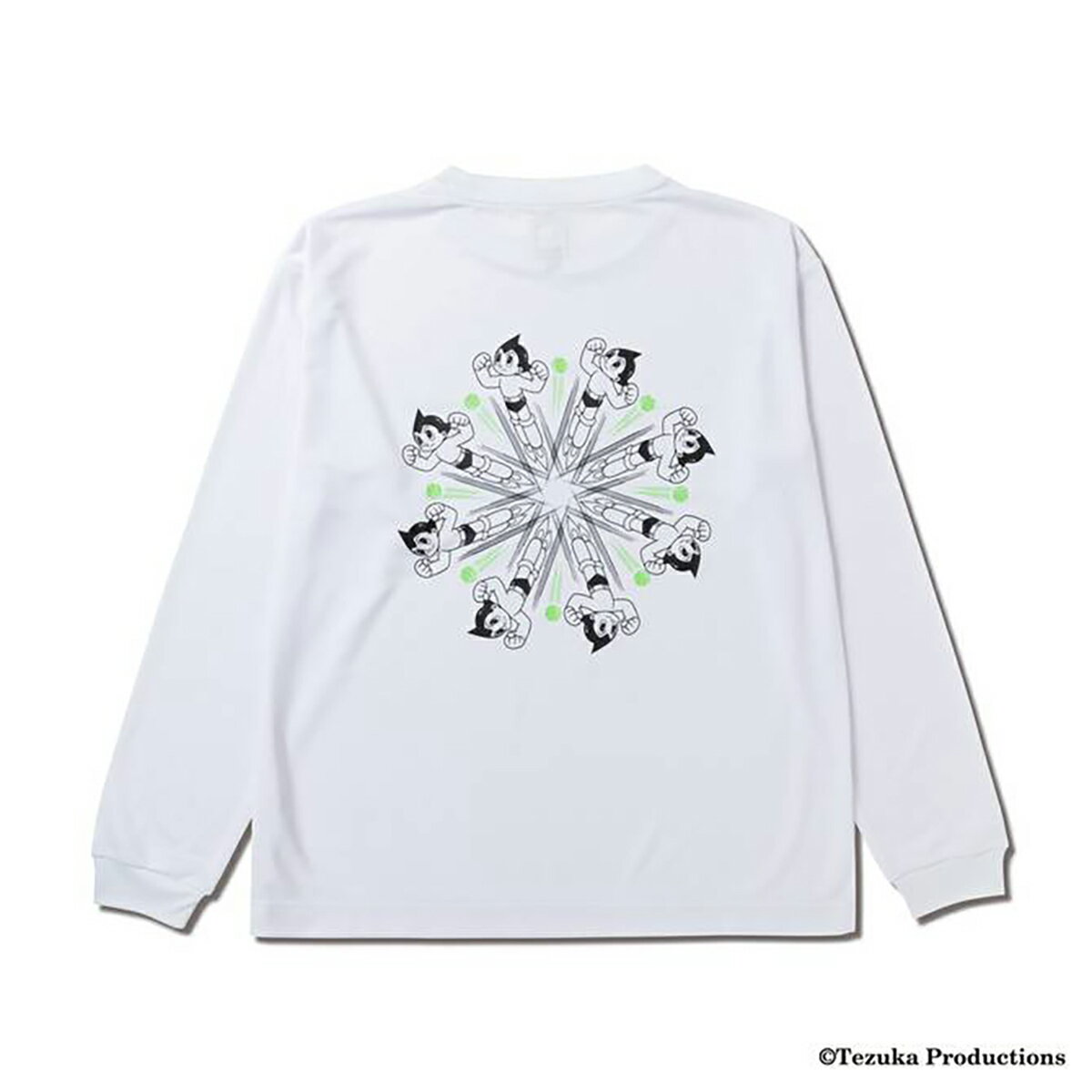 AKTR ATOMxAKTR POLY L/S TEE(WHITE)(アクター アトム×アクター ポリ ロングスリーブティー)【メンズ レディース】【長袖Tシャツ 鉄腕アトムコラボ バックプリント ワンポイント】【24SS】