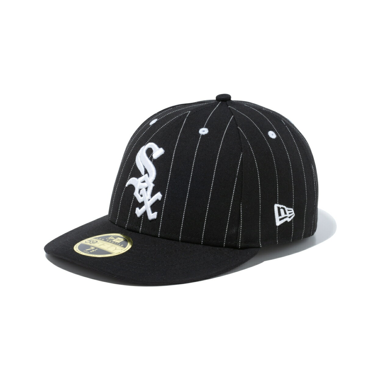 NEW ERA CHICAGO WHITE SOX PINSTRIPE LP 59FIFTY(ブラック)(ニューエラ シカゴ ホワイト ソックス ピンストライプ ロープロファイル 59FIFTY)【メンズ レディース】【キャップ 帽子 MLB】【23SS】