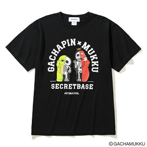 ARTIMATION GACHAPIN & MUKKU X ARTIMATION X SECRET BASE G & M S/S TEE(BLACK)(ƥ᡼ 㥬ԥ&åߥƥ᡼ߥå ١ G & M 硼ȥ꡼ ƥ ९)ڥ ǥۡ23FW