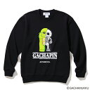 ARTIMATION＜GACHAPIN & MUKKU X ARTIMATION X SECRET BASE＞ GACHAPIN CREW SWEAT(BLACK)(＜ガチャピン&ムック×アーティメーション×シークレット ベース＞ ガチャピン クルースウェット)