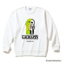 ARTIMATION＜GACHAPIN MUKKU X ARTIMATION X SECRET BASE＞ GACHAPIN CREW SWEAT(WHITE)(＜ガチャピン ムック×アーティメーション×シークレット ベース＞ ガチャピン クルースウェット)【メンズ レディース】【23FW】