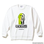 ARTIMATION＜GACHAPIN & MUKKU X ARTIMATION X SECRET BASE＞ GACHAPIN CREW SWEAT(WHITE)(＜ガチャピン&ムック×アーティメーション×シークレット ベース＞ ガチャピン クルースウェット)【メンズ レディース】【23FW】