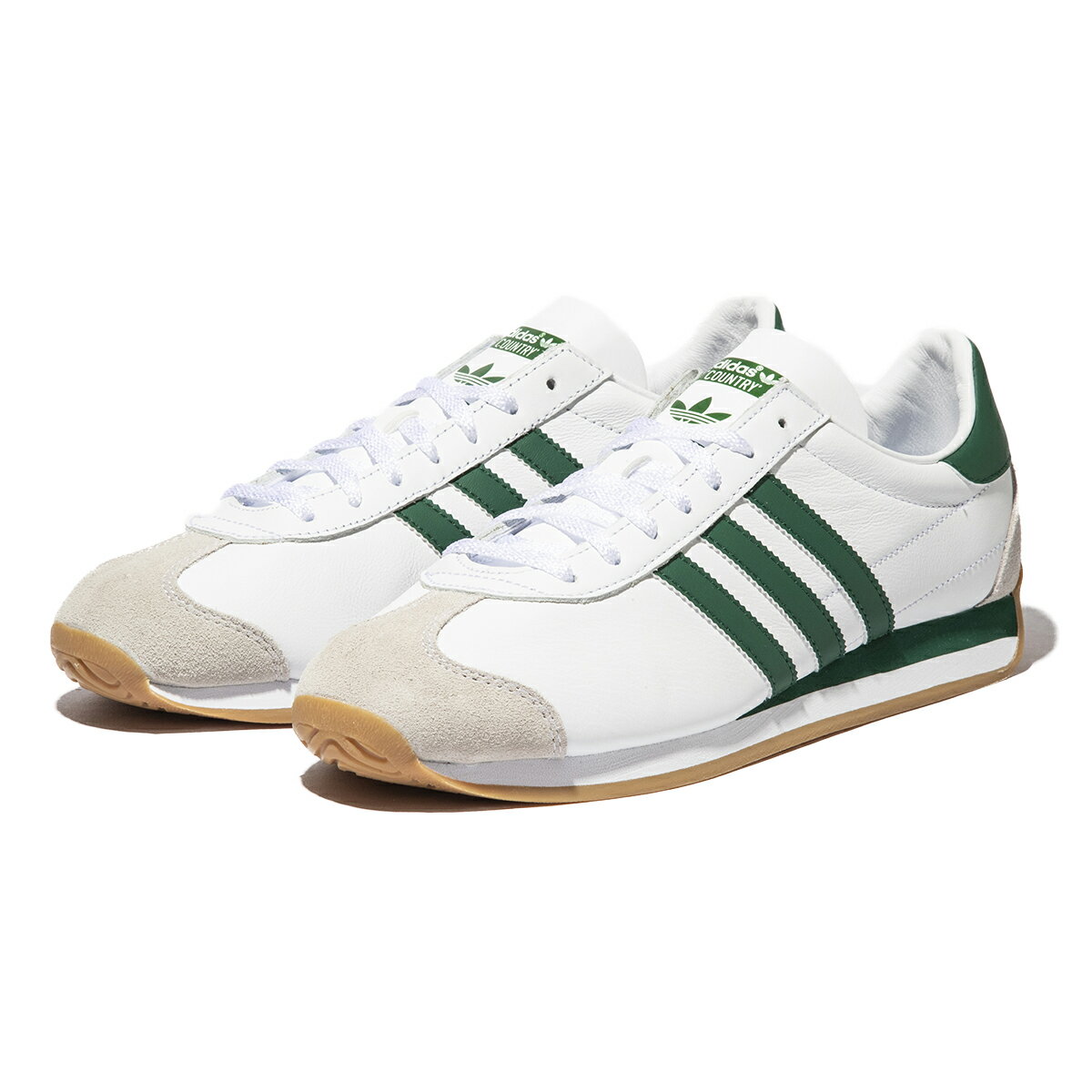 【ポイント20倍 16日1:59まで】adidas Originals Country OG(フットウェアホワイト/カレッジグリーン )(アディダス オリジナルス カントリー OG)【メンズ】【スニーカー ローカット レザー シンプル ヴィンテージ サステナブル】【24SS】