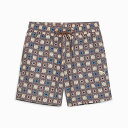 PUMA CLASSICS NEW PREP AOP WOVEN SHORTS 6(Brown Mushroom)(プーマ クラシックス ニュー プレップ AOP ウーブン ショーツ 6)