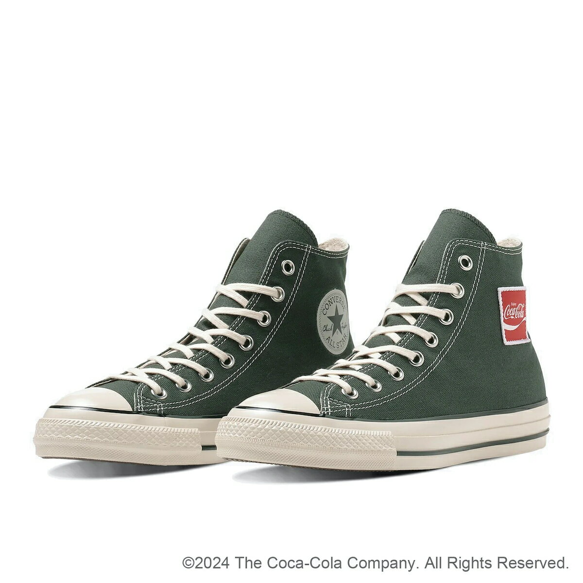 CONVERSE ALL STAR US Coca-Cola UF HI(ダークグリーン)(コンバース オールスター US コカコーラ UF HI)【メンズ レディース】【スニーカー ハイカット コカ・コーラ コラボモデル レトロ】【24SS】